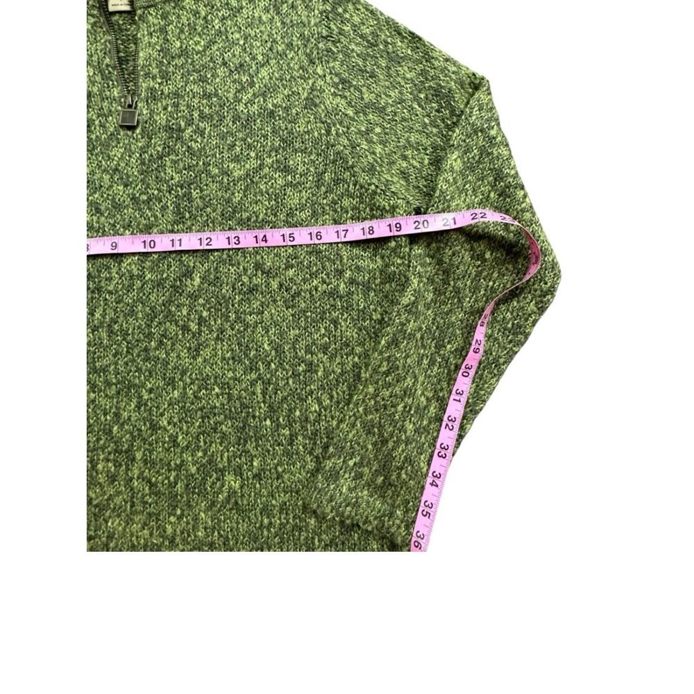 Woolrich Green Marled Quarter Zip Sweater Lt Olive Green GorpCore Hiking Large - Picture 9 of 12